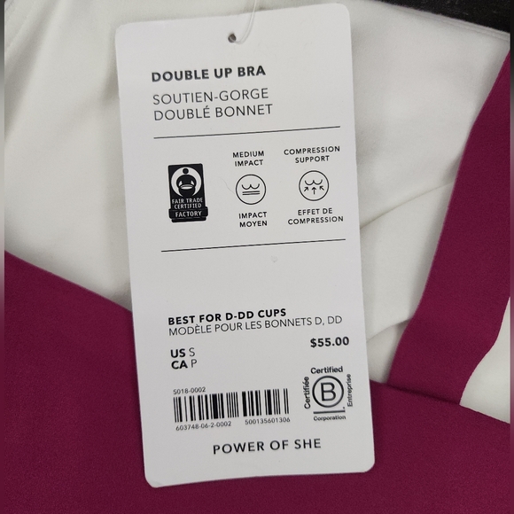NWT Athleta Double Up Sports Bra, Womens Small - Picture 5 of 5